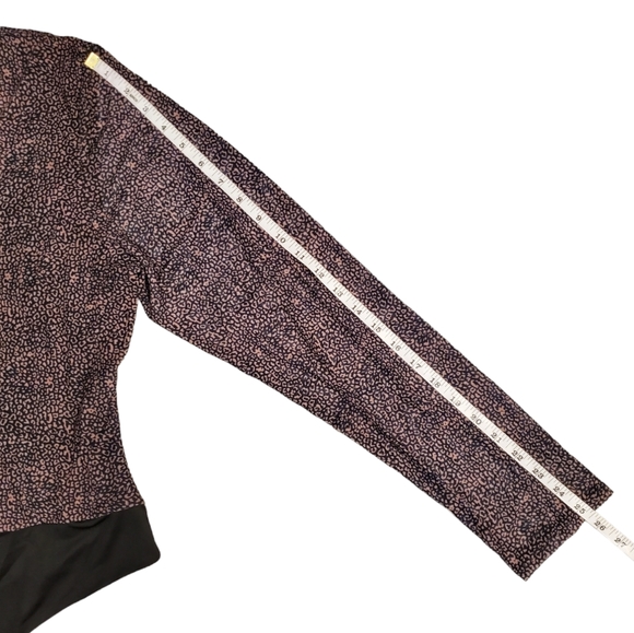 AFRM Bodysuit Womens Size 2X Brown Animal Print Scoop Neck Long Sleeve Top - Picture 6 of 10